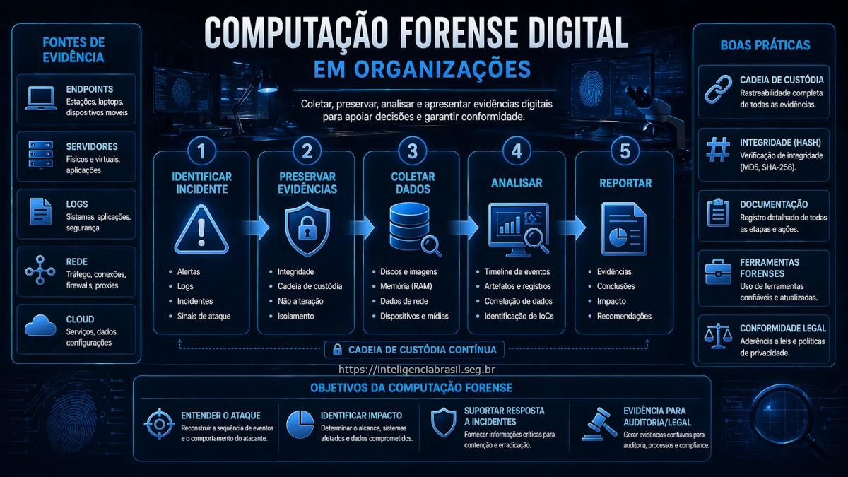 Computacao forense digital aplicada em organizacoes