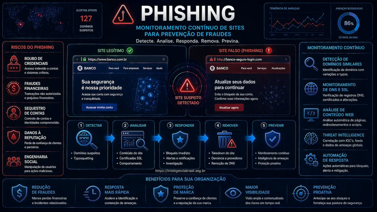 Phishing - monitoramento continuo de sites para evitar fraudes